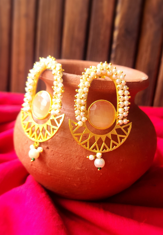 Mogra Pearl Dangler Earrings