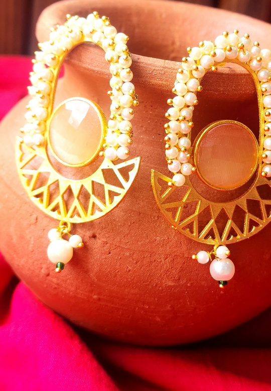 Mogra Pearl Dangler Earrings