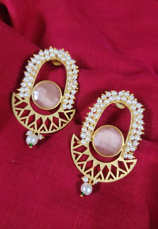 Mogra Pearl Dangler Earrings