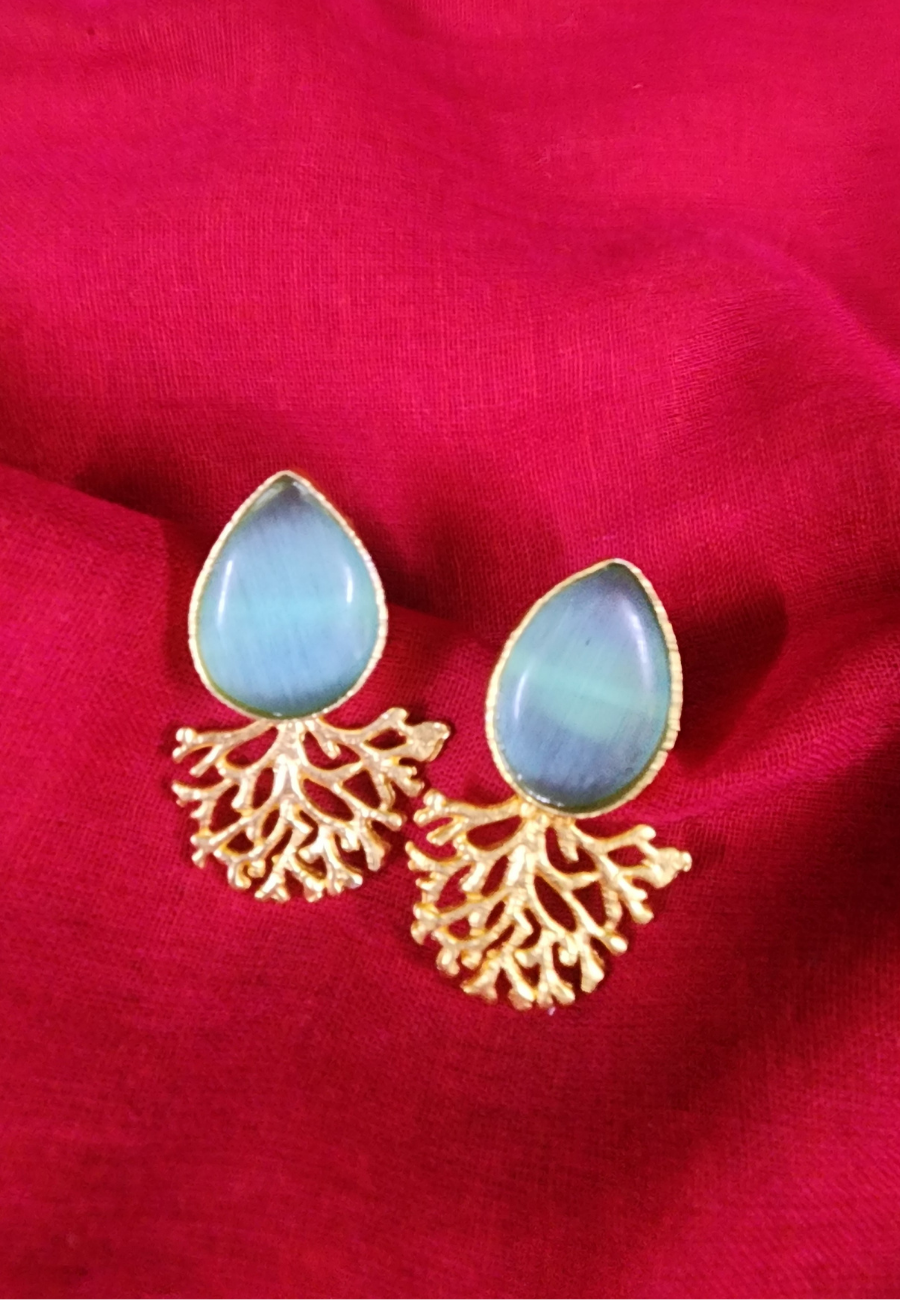 Beej Blue Monalisa Stud Earrings