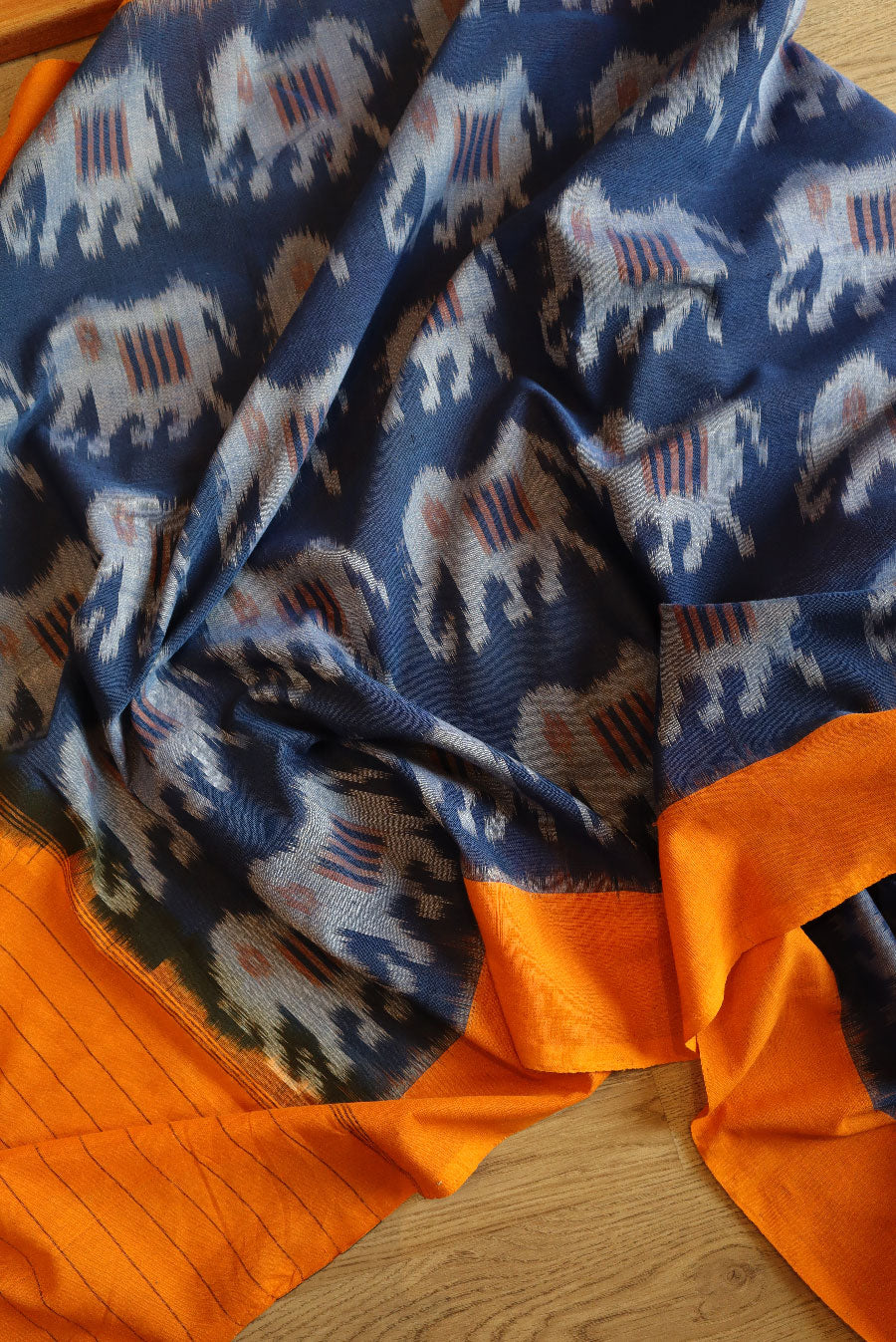 Blue Elephant Chunri (Dupatta)