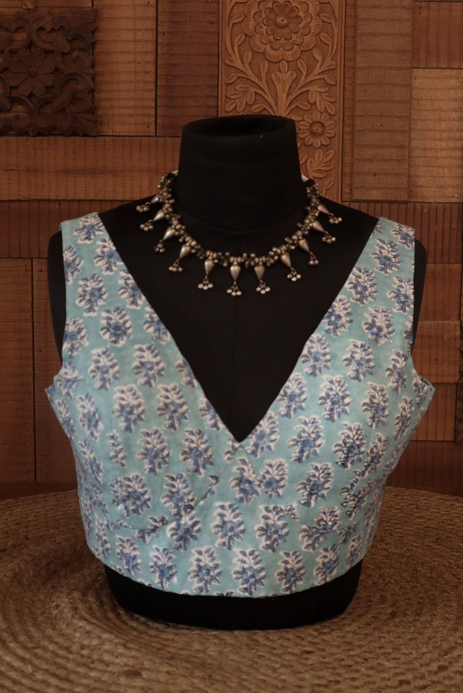 Blue Rain (V NECK BLOUSE)