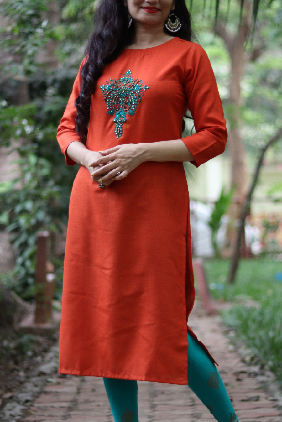 Orange Bling (KURTI)