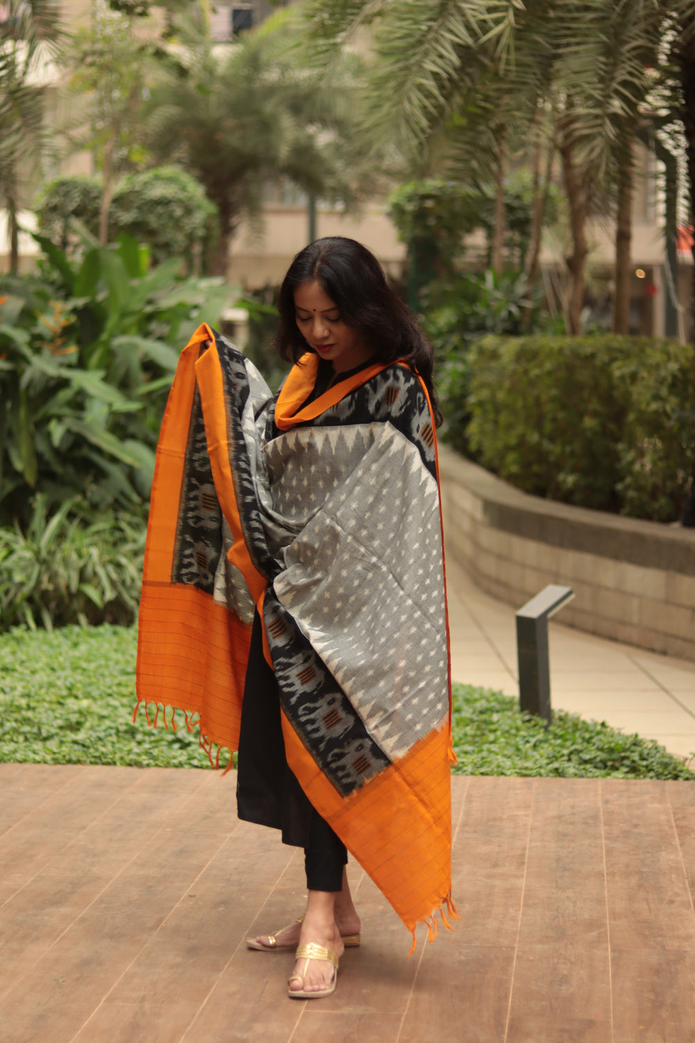 Grey Elephant Chunri (Dupatta)