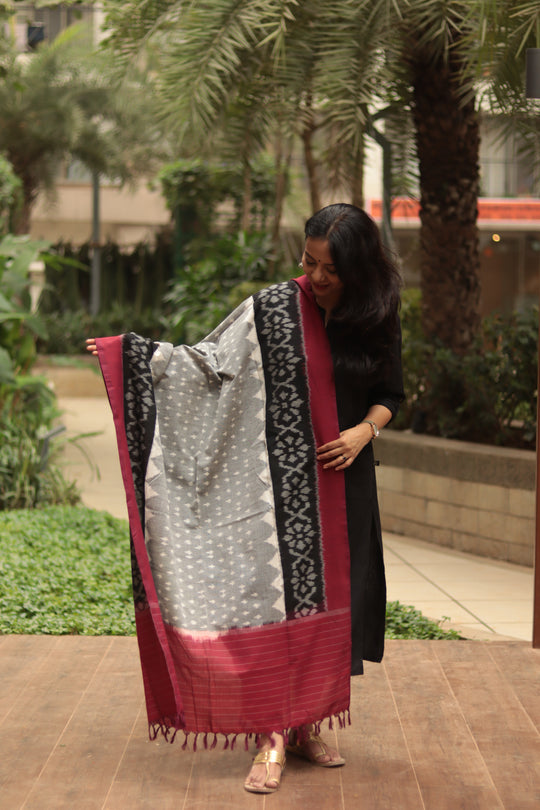 Grey Butta Chunri (Dupatta)