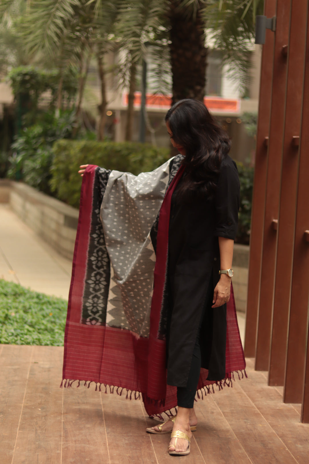 Grey Butta Chunri (Dupatta)